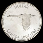 Canada, Elizabeth II, 1 dollar <br /> 1967