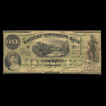 Canada, Eastern Townships Bank, 1 dollar <br /> August 1, 1859
