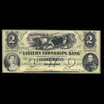 Canada, Eastern Townships Bank, 2 dollars <br /> August 1, 1859