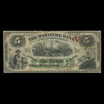 Canada, Maritime Bank of the Dominion of Canada, 5 dollars <br /> October 3, 1881