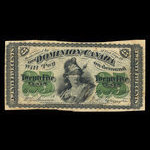 Canada, Dominion of Canada, 25 cents <br /> March 1, 1870