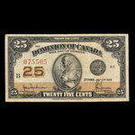 Canada, Dominion of Canada, 25 cents <br /> July 2, 1923