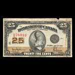 Canada, Dominion of Canada, 25 cents <br /> July 2, 1923