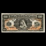 Canada, Bank of British North America, 100 dollars <br /> July 3, 1911