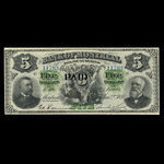 Canada, Bank of Montreal, 5 dollars <br /> January 2, 1888