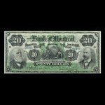 Canada, Bank of Montreal, 20 dollars <br /> January 2, 1895