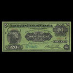 Canada, Merchants Bank of Canada (The), 20 dollars <br /> June 1, 1907