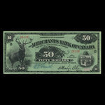 Canada, Merchants Bank of Canada (The), 50 dollars <br /> June 1, 1907