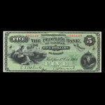 Canada, People's Bank of Halifax, 5 dollars <br /> October 1, 1901