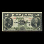 Canada, Bank of Montreal, 50 dollars <br /> January 2, 1923