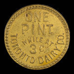 Canada, Toronto Dairy Co., 1 pint, milk <br /> 1895