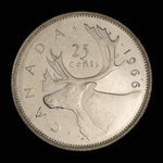 Canada, Elizabeth II, 25 cents <br /> 1966