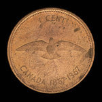 Canada, Elizabeth II, 1 cent <br /> 1967