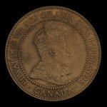 Canada, Edward VII, 1 cent <br /> 1909