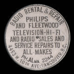 Canada, Radio Rental & Repair, no denomination <br /> 1958