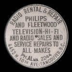 Canada, Radio Rental & Repair, no denomination <br /> 1958