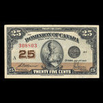 Canada, Dominion of Canada, 25 cents <br /> July 2, 1923