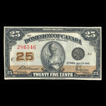 Canada, Dominion of Canada, 25 cents : July 2, 1923