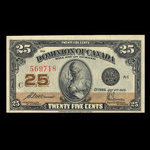 Canada, Dominion of Canada, 25 cents <br /> July 2, 1923