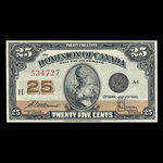 Canada, Dominion of Canada, 25 cents <br /> July 2, 1923