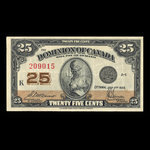 Canada, Dominion of Canada, 25 cents <br /> July 2, 1923