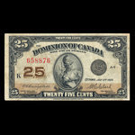 Canada, Dominion of Canada, 25 cents <br /> July 2, 1923