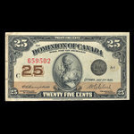 Canada, Dominion of Canada, 25 cents <br /> July 2, 1923