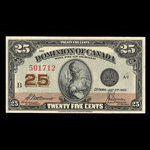 Canada, Dominion of Canada, 25 cents <br /> July 2, 1923