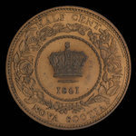 Canada, Province of Nova Scotia, 1/2 cent <br /> 1861