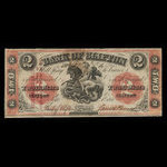 Canada, Bank of Clifton, 2 dollars <br /> September 1, 1861
