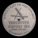 Canada, Vancouver Airport Inn, no denomination <br /> 1971