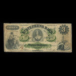 Canada, St. Stephen's Bank, 3 dollars <br /> October 1, 1873