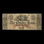 Canada, Quebec Bank, 5 dollars <br /> November 1, 1847