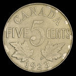 Canada, George V, 5 cents <br /> 1923