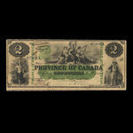 Canada, Province of Canada, 2 dollars <br /> October 1, 1866