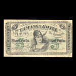Canada, Yamaska Hotel, 1 drink, 5 cents <br /> September 25, 1885