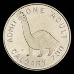 Canada, Calgary Zoo, 1 admission, adult <br /> 1968