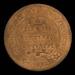 Canada, Ludger Gravel, no denomination <br /> 1892