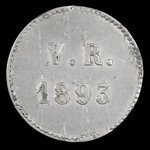 Canada, Vital Raparie (V.R.), no denomination <br /> 1893