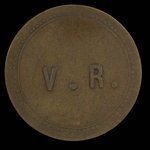 Canada, Vital Raparie (V.R.), no denomination <br /> 1881