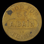 Canada, A. Bain, 5 cents <br /> 1892