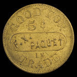 Canada, F.X. Paquet, 5 cents <br /> 1895