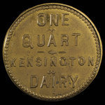 Canada, Kensington Dairy, 1 quart, milk <br /> 1895