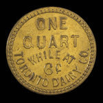 Canada, Toronto Dairy Co., 1 quart, milk <br /> 1895