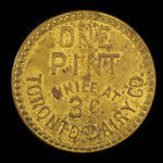 Canada, Toronto Dairy Co., 1 pint, milk <br /> 1895