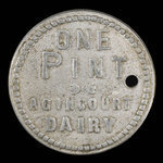 Canada, Agincourt Dairy, 1 pint, milk <br /> 1895