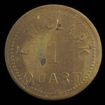 Canada, E.W. Clark, 1 quart, milk <br /> 1892