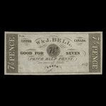 Canada, W. & J. Bell, 7 1/2 pence <br /> 1837