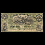 Canada, Farmers Bank of Rustico, 2 dollars <br /> January 2, 1872
