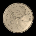 Canada, Elizabeth II, 25 cents <br /> 1968